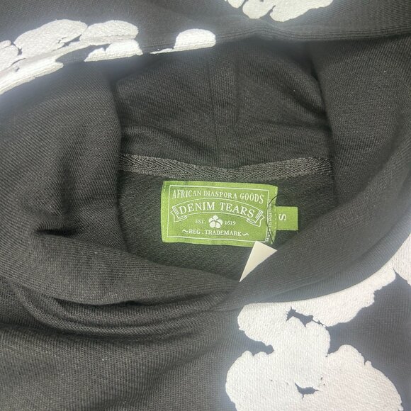 Denim Tears Hoodie Black/White Sizes Small, Medium & Large - Picture 7 of 7